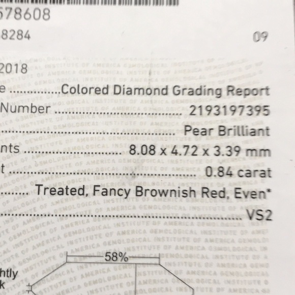 ❌❌❌SOLID ❌❌❌NWOT GIA VS1 VS2 PLATINUM 1.04CTW RED DIAMOND RING R😉 VALUE 8950.00 - Picture 12 of 14